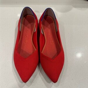 Rothy's lollipop Red the point flat